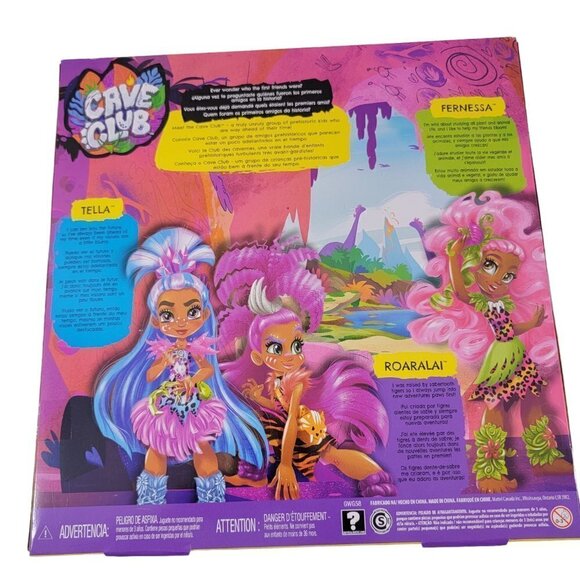 Mattel Prehistoric Cave Club 3 Pack Dolls TELLA ROARALAI FERNESSA Poseable Dolls - Picture 7 of 11